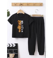 Çocuk Boys Bear Alt - Üst Eşofman Takımı (Siyah)