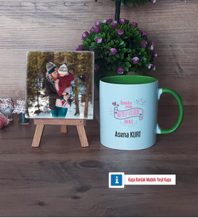 Anneler Günü Hediyesi Fotoğraflı Dekoratif Taş, Kupa Bardak Beyaz Hediye (Model 14)