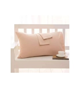 Pamuk Kumaş Kapaklı Yastık Kılıfı (2 ADET) 50 X 70 Cm (Bej)