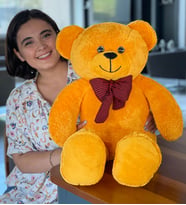 Özgüner 80-90 cm Rengarenk Papyonlu Ayıcık %100 yerli (Sarı)