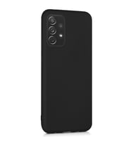Vendas Samsung A52 Premier soft serisi yumuşak silikon kılıf + 5D Cam Ekran Koruyucu (Siyah)