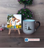 Kız Kulesi Fotoğraflı Dekoratif Taş, Kupa Bardak Beyaz HediyeArkadaşa Hediye (Model 10)