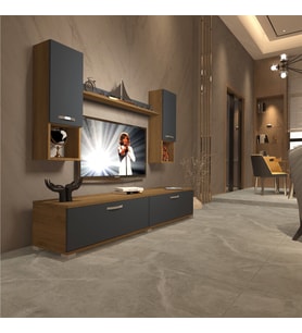 Decoraktiv Eko 5da Mdf Std Tv Ünitesi Tv Sehpası (Pera - Antrasit)