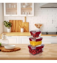 3'lü Master Dikdörtgen Saklama Kabı (550 ml - 1000 ml - 1800 ml) (Bordo)