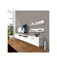 Decoraktiv Eko 220r Mdf Krom Ayaklı Tv Ünitesi Tv Sehpası (Beyaz)