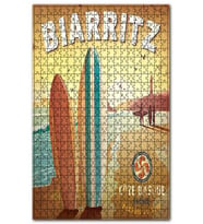 Cakapuzzle Fransa Biarritz Şehrinde Sörf Hazırlığı  Puzzle Yapboz MDF (Ahşap) (1000 Parça)