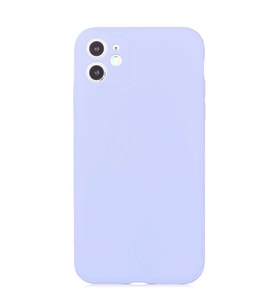iPhone 11 Kılıf Zore Mara Pürüzsüz Yumuşak Mat Silikon Kılıf (Lila)