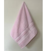 50x85 cm Floş Bordür Havlu El & Yüz Havlusu (Pembe)