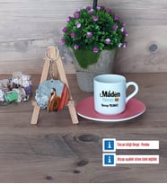 Maden Mühendisi Türk Kahvesi Fincanı Ahşap Altlıklı ve Fotoğraflı Ahşap Anahtarlık Hediye (Model 6)