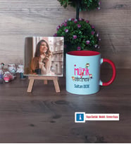 Müzik Öğretmeni Fotoğraflı Dekoratif Taş, Kupa Bardak Beyaz Hediye (Model 2)