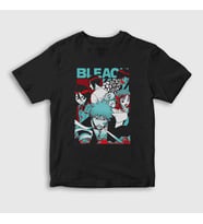 Presmono Unisex Çocuk Beyaz Poster Anime Bleach T-Shirt 128168tt (Siyah)