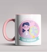 Kişiye Özel Sınıf Öğretmeni Tasarımlı Siyah Renk Kupa Bardak 3 (Pembe)