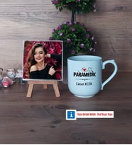 Paramedik Fotoğraflı Dekoratif Taş, Kupa Bardak Beyaz Hediye (Model 5)