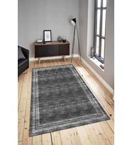 Dijital Baskılı Yıkanabilir Kaymaz Modern Renkli Salon Halısı Mutfak Halısı Yolluk ND-HY-1244 (Antrasit)