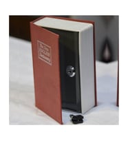 Kitap Görünümlü Gizli Kasa Çelik Para Mücevher Altın Kutu Kumbara (Bordo)