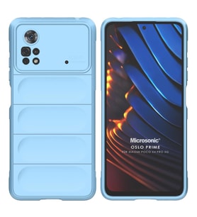 Microsonic Xiaomi Poco X4 Pro 5G Kılıf Oslo Prime Yeşil (Mavi)