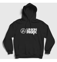 Presmono Unisex Gri Logo V2 Linkin Park Kapüşonlu Sweatshirt 98360tt (Siyah)