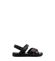 Hakiki Deri Erkek Klasik Sandalet 128MA216 (Siyah)