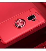 Samsung Galaxy S9 Kılıf Yüzüklü Magnetli Ravel Case (Kırmızı)