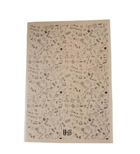 40 Yaprak Kareli Defter Plastik Kapak A-4 1 Adet PP Kapak Büyük Boy Kareli Defter 40 Sayfa A4 Desenli Kapak (Krem)