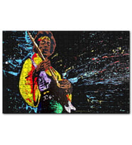 Cakapuzzle Jimi Hendrix Gitar İllüstrasyon  Puzzle Yapboz MDF (Ahşap) (255 Parça)