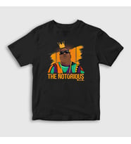 Presmono Unisex Çocuk Beyaz King The Notorious BIG T-Shirt 40897tt (Siyah)