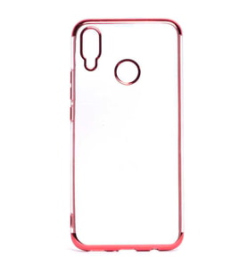 Huawei P Smart Plus Kılıf Zore Dört Köşeli Lazer Silikon Kılıf (Kırmızı)