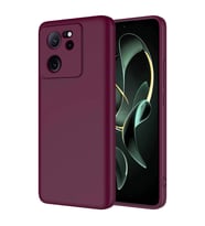 Xiaomi Mi 13T Kılıf Kamera Korumalı iÇi Süet Dokulu Lansman Tipi Silikon (Koyu Mor)