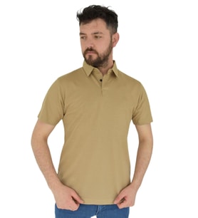 Erkek Gömlek Yaka Tişört Ottoman BGL-ST01942 (Camel)