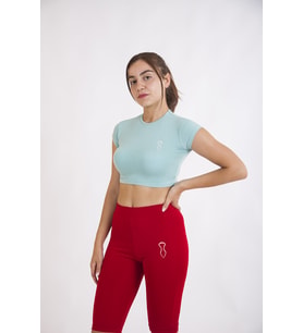 SUVLAN KADIN CROP SLIM-FİT (Açık Yeşil)