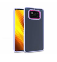 Xiaomi Poco X3 Kılıf Zore Flora Buton,Kenar Çevresi Renkli Kılıf (Lila)