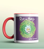 Kişiye Özel Rick and Morty Rick 3 Beyaz Renk Kupa (Kırmızı)