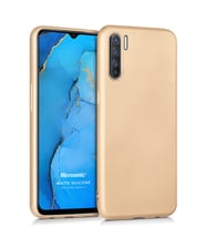 Microsonic Matte Silicone Oppo Reno 3 Kılıf (Gold)