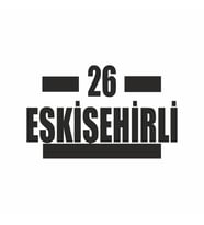 26 Eskişehirli Araba Sticker siyah 16x9 CM (Siyah)