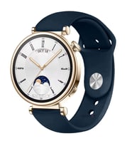 Sneezy Huawei Watch GT4 41mm İle Uyumlu 18mm PureLux Soft Silikon Kordon (Lacivert)