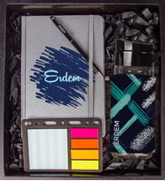 eJOYA Kişiye Özel Defter Kalem Matara Ve Mini Organizer Ofis Kırtasiye Hediye Kutusu 110326 (Gümüş)