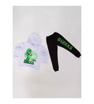 Pj maskeliler Çocuk Eşofman Takımı Pamuklu Kumaş Kapüşonlu Unisex (Beyaz)