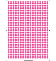 1 cm Çapında Renkli Stıcker Etiketler - 816 adetlik tabakalar halinde etiket (Pembe)