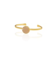 Kadir Jewellery Zirkon Taşlı Ayarlanabilir 22 Ayar Altın Kaplama Bilezik (Turuncu)