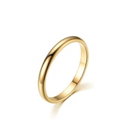 Chavin 2mm Söz Nişan Gold ip Kap. Bayan Erkek Çelik Yüzük eh23sr (Sarı)