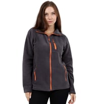Store Kadın Polar Tam Fermuarlı Outdoor 3 Cepli Spor Polar Ceket (Antrasit)