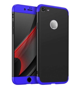 Apple iPhone 6 Plus Uyumlu GKK Kılıf 360 Derece Tam Koruma (Mavi-Siyah)