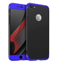 Apple iPhone 6 Plus Uyumlu GKK Kılıf 360 Derece Tam Koruma (Mavi-Siyah)