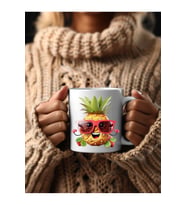 Meyve Emoji Şeklinde 3 Boyutlu Tasarım Seramik Kupa Mug - Hediyelik Kupa Bardak (04)