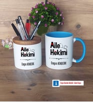 Aile Hekimi Kalemlik, Kupa Bardak T Kişiye Özel Hediye (Model 7)