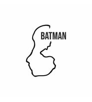 Batman Harita Araba Sticker siyah 14x17 CM (Siyah)