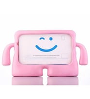 İPAD 5 6 Air AİR2 9.7 Tam Uyumlu Silikon Çocuk Tablet Kılıf (Pembe)