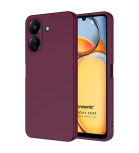 Microsonic Xiaomi Redmi 13C Kılıf Groovy Soft Koyu Yeşil (Mor)