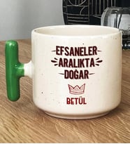 Kişiye Özel Efsaneler Aralıkta Doğar Hediye T Kupa Bardak Doğum Günü Hediyesi (Yeşil)
