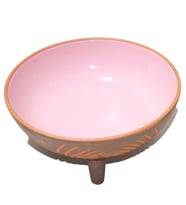 TOPRAK AYAKLI 25CM MEYVELİK ŞEKERLİK VS. KASE (Pembe)